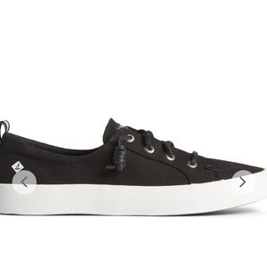 NIB  sz. 7 Sperry Crest Vibe linen black sneakers